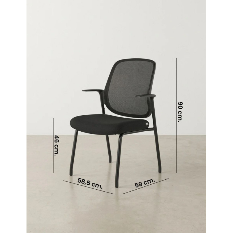 Silla de Recepción Negra Bela de Herpesa - Montiel