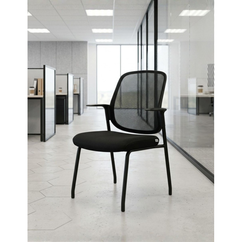 Silla Confidente Oficina Bela Negra de Herpesa