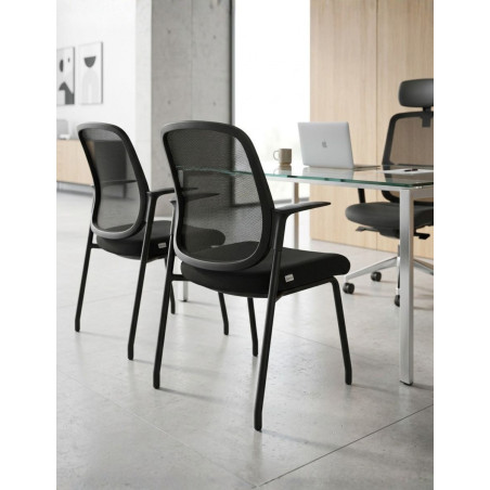 Silla de Recepción Negra Bela de Herpesa - Montiel