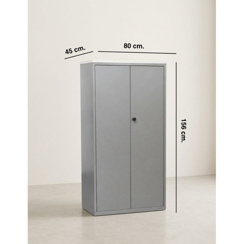 Armario Metálico Gris 156x80 cm. de Kemen - Montiel