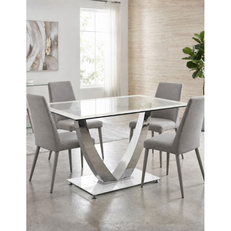 Mesa Comedor de Cristal Dubai 140x90 cm. de Adec - Montiel
