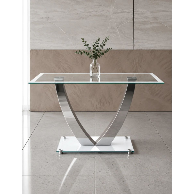 Mesa Comedor de Cristal Dubai 140x90 cm. de Adec - Montiel