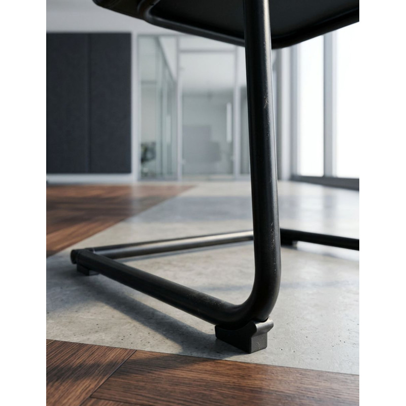Silla Confidente MM1916 Patín Negro de Montiel