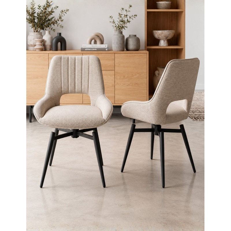 Pack de 2 Sillas de Comedor Dara Giratoria de Adec