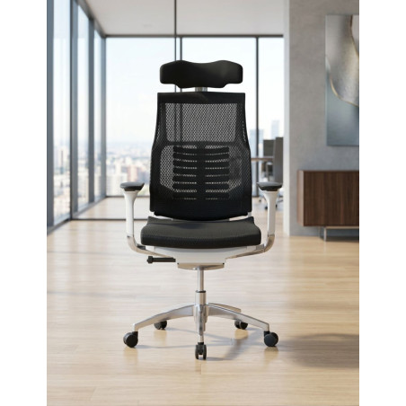 ▷ Silla Ergonómica de Malla Negra Pofit de Herpesa - Montiel