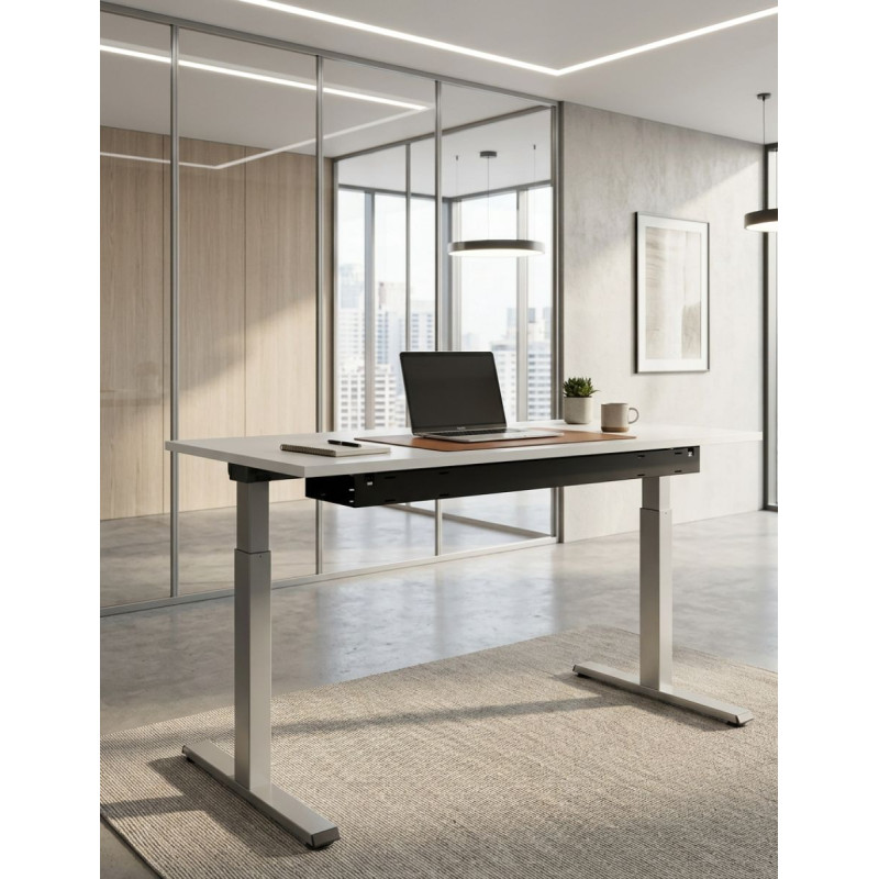 Mesa Elevable Motorizada con Bandeja Negra de Steelcase