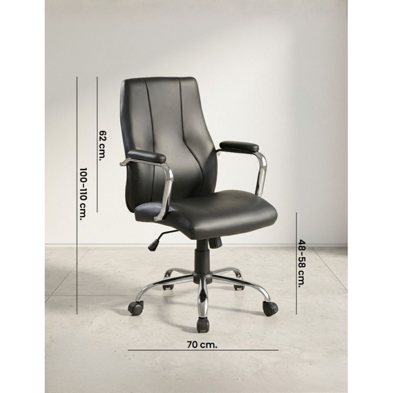 Silla de Despacho Nexus RD-988V22 Negra de Rocada - Montiel