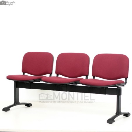 Bancada Tapizada Leo 3 Plazas Sala de Espera - Montiel