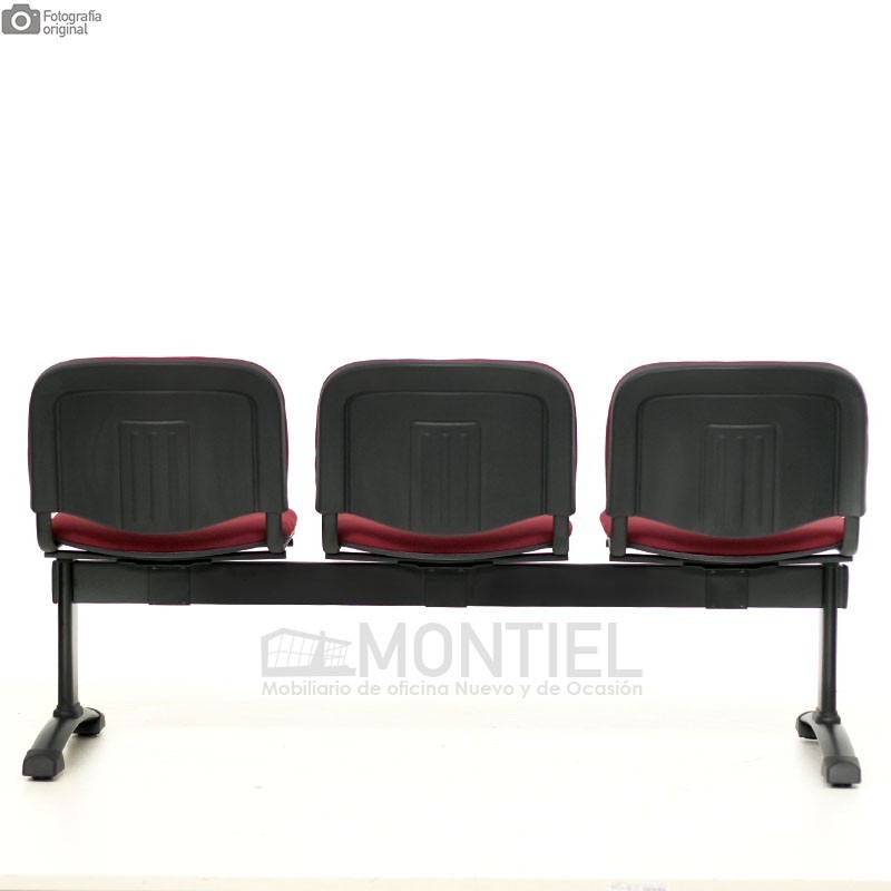 Bancada Tapizada Leo 3 Plazas Sala de Espera - Montiel