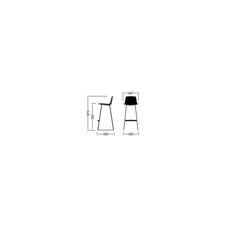 Taburete Alto Sin Brazos Lottus Barstool de Enea
