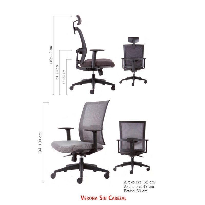 Silla Ergonómica de Oficina Verna de Kunna - Montiel