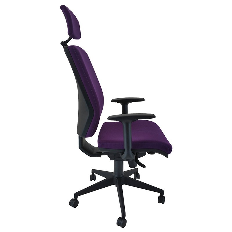 SILLA ISABELLA ERGONOMICA CON BRAZOS Y BASE METALICA