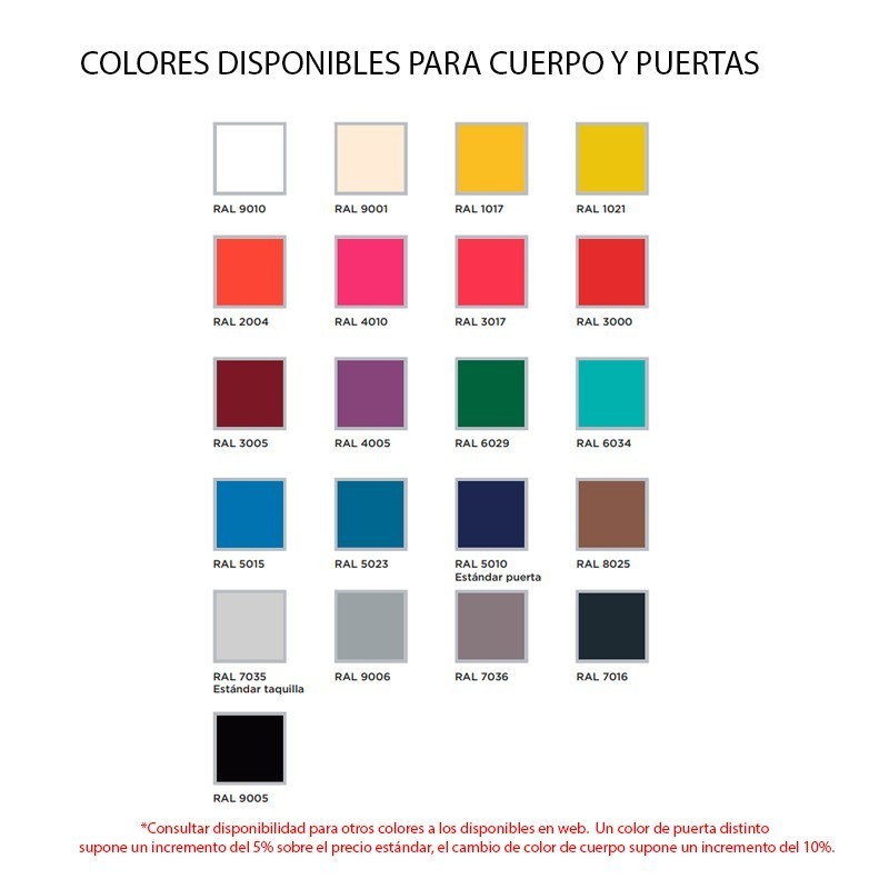 Taquilla para vestuarios metálica Monoblok SV-40 - Montiel