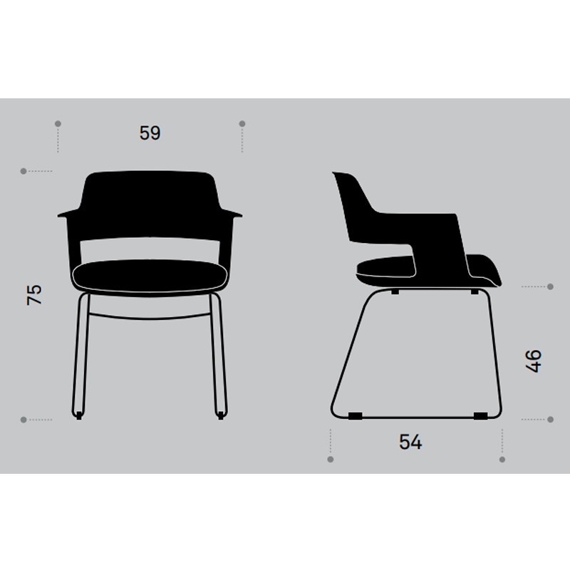 ▷ Silla de Visitantes Cappa de Forma 5 - Montiel