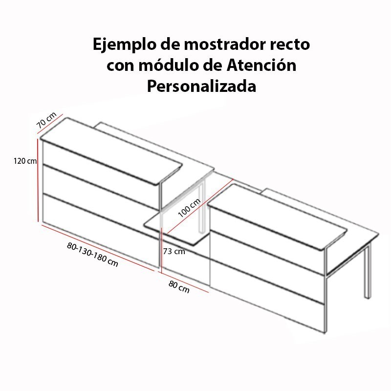 ▷ Mostrador Recto R3 de Herpesa - Oficinas Montiel