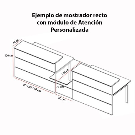 ▷ Mostrador Recto R3 de Herpesa - Oficinas Montiel