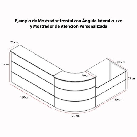 ▷ Mostrador Angular R3 de Herpesa - Oficinas Montiel