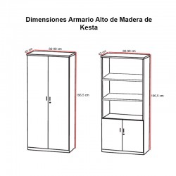 Armario de madera con llave, 4 estantes regulables en altura, color blanco.  #mueblesdeoficina #segundamano #armario…