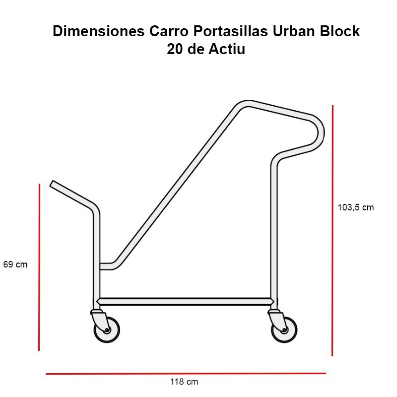 ▷ Carro Portasillas Urban Block 20 de Actiu - Oficinas Montiel