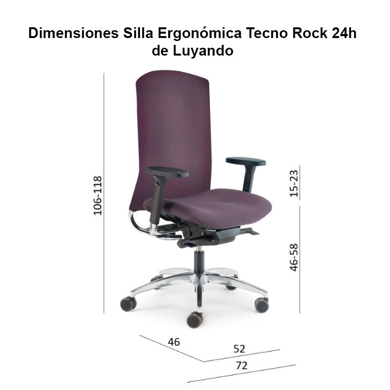 ▷ Silla Ergonómica Tecno Rock 24h de Luyando - Montiel