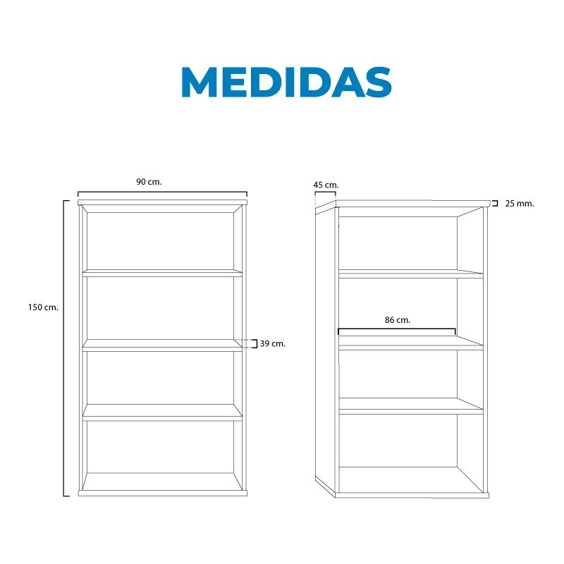 Estantería Media para Despachos de Kunna - Oficinas Montiel
