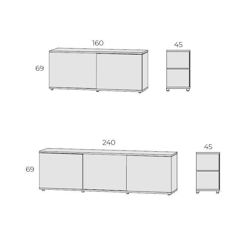 Dimensiones Armario Aparador Prisma