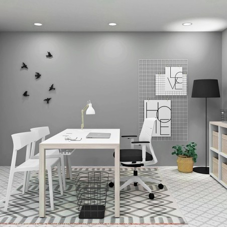 Silla Escritorio Blanca Efit de Actiu para oficina - Montiel