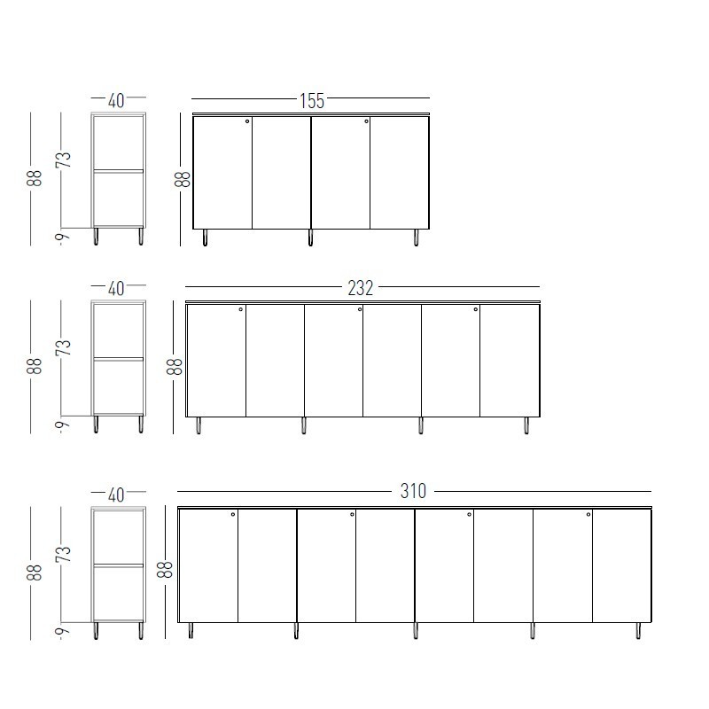 Dimensiones Armario Auxiliar Longo