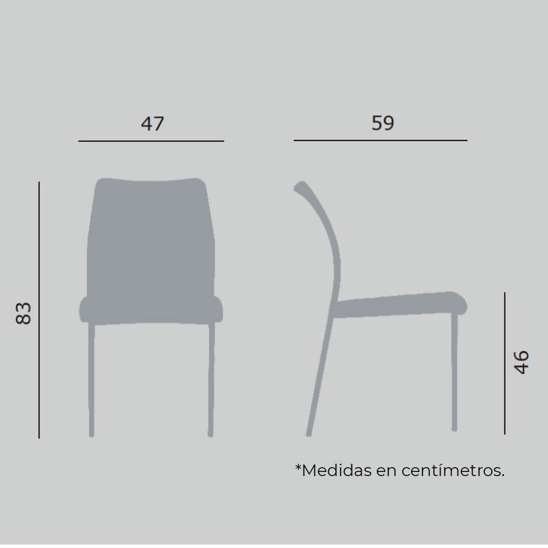 Dimensiones Silla de Colectividades Fram de Somomar