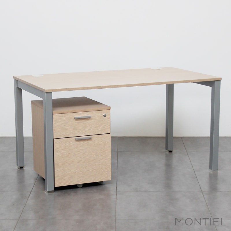 Conjunto Mesa y Cajonera Roble para Oficinas Muebles Montiel
