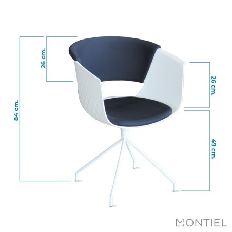 ▷ Silla Salas de Espera Giratoria Golf Tapizada - Montiel