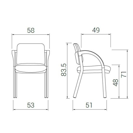 Silla Visitantes SIGNO+ 4 patas de DILEOFFICE