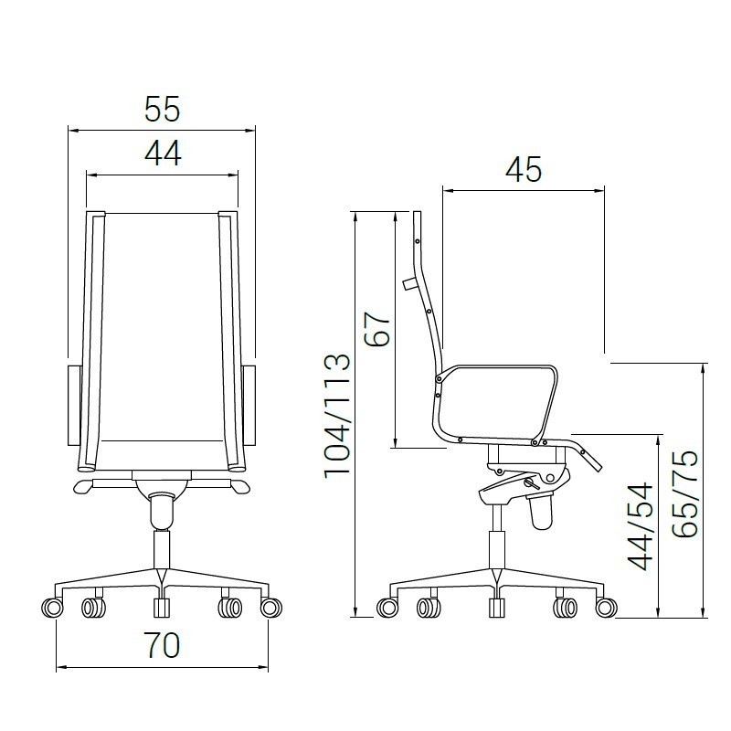 Dimensiones Respaldo Alto