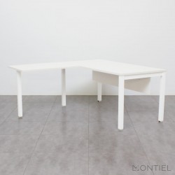 Mesa de Dirección Blanca con Ala y faldón de melamina NEW Mesa de Dirección Blanca con Ala y faldón de melamina NEW