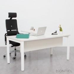 Mesa de Dirección Blanca con Ala y faldón de melamina NEW Mesa de Dirección Blanca con Ala y faldón de melamina NEW