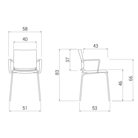 ▷ Silla de Colectividades Atenea de DileOffice - Oficinas Montiel