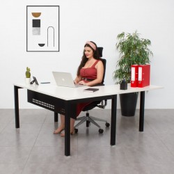 Escritorio en L Blanco Basic de Kunna Escritorio en L Blanco Basic de Kunna