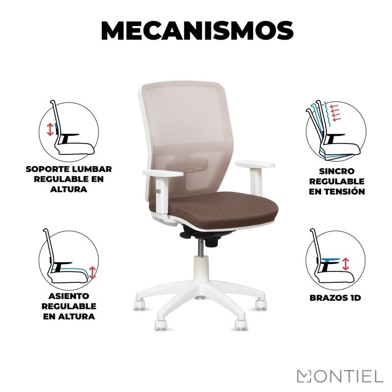 Silla Ergonómica Blanca de Oficina Barata Online