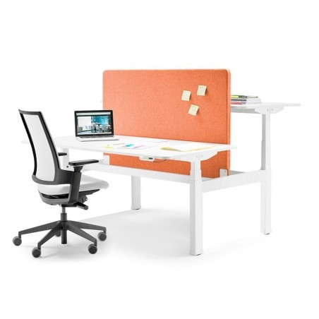 mesa doble con divisoria TELA