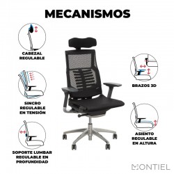 ▷ Silla Ergonómica para Despacho Ergo de Herpesa - Oficinas Montiel