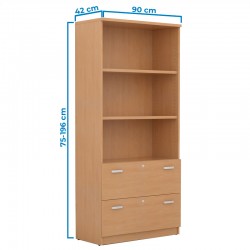 Mueble de oficina armario pequeño doble archivo DIN A-4 74*80*40