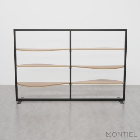 ▷ Estantería Moderna Negra Mar de Kunna - Montiel