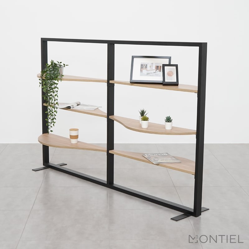 ▷ Estantería Moderna Negra Mar de Kunna - Montiel