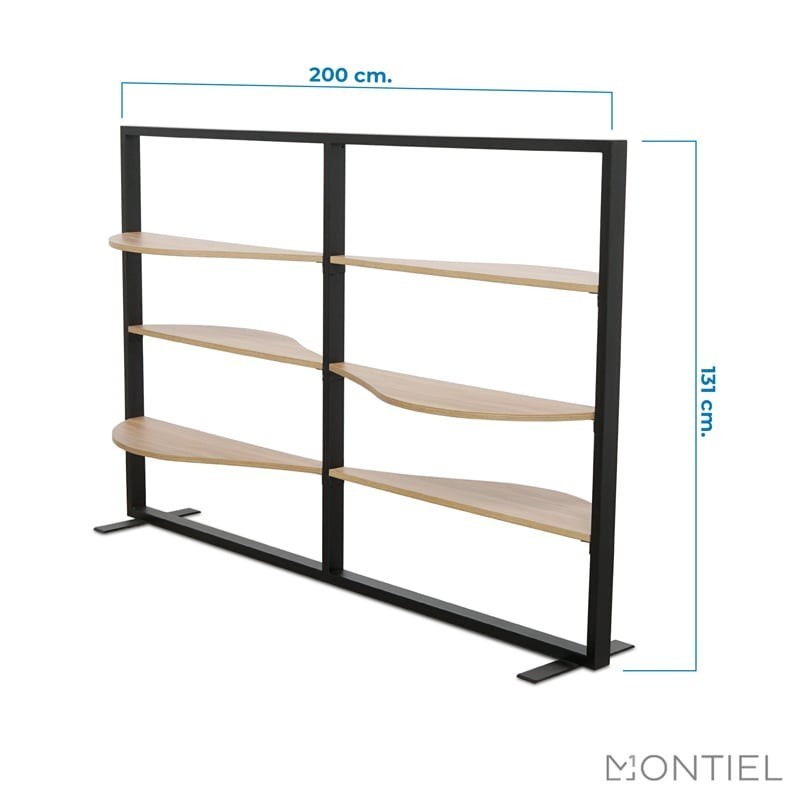 ▷ Estantería Moderna Negra Mar de Kunna - Montiel