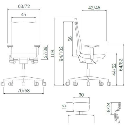 ▷ Silla Ergonómica Flexa de DileOffice Express - Montiel