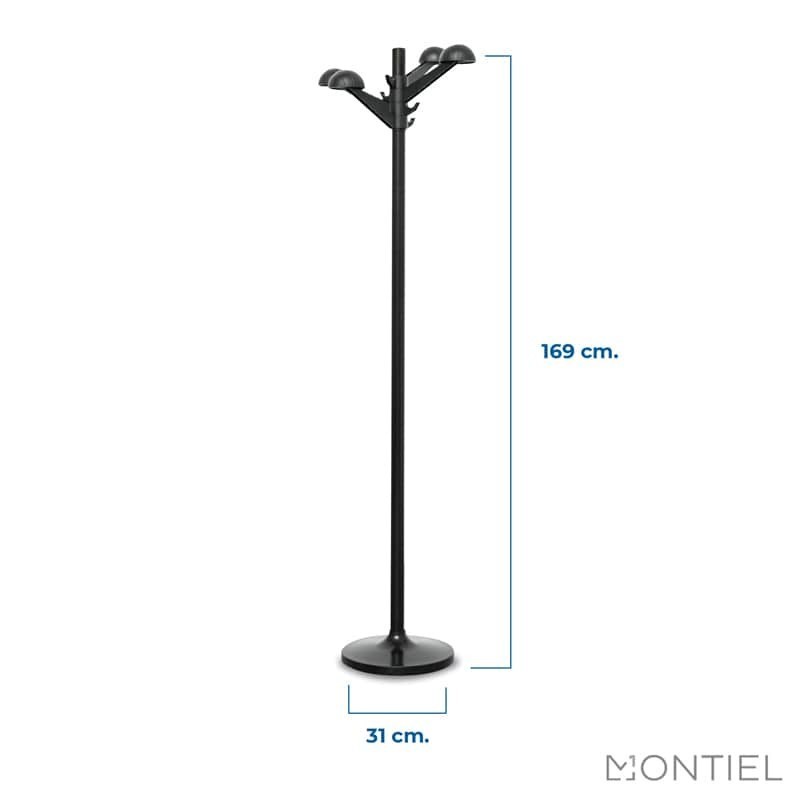 ▷ Perchero de Oficina Metálico Negro MM652 - Montiel