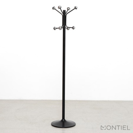 ▷ Perchero de Pie Metálico Negro de Cilindro - Montiel