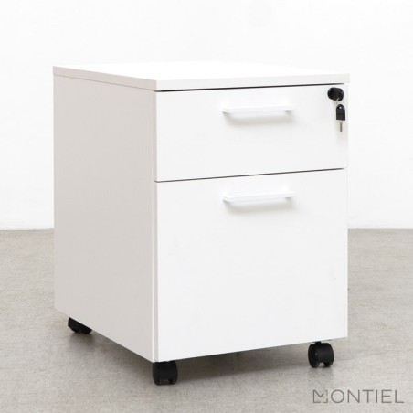 ▷ Cajonera Archivador Blanca de Oficina con Llave de Kunna | Montiel