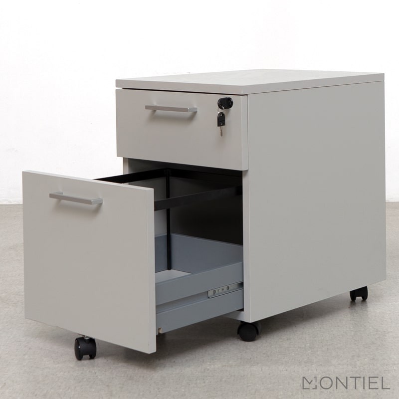 ▷ Cajonera de Oficina Gris con Archivo de Kunna - Muebles Montiel