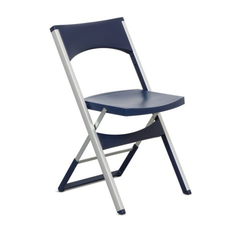 Silla Oficina Plegable Azul Compact de Leber